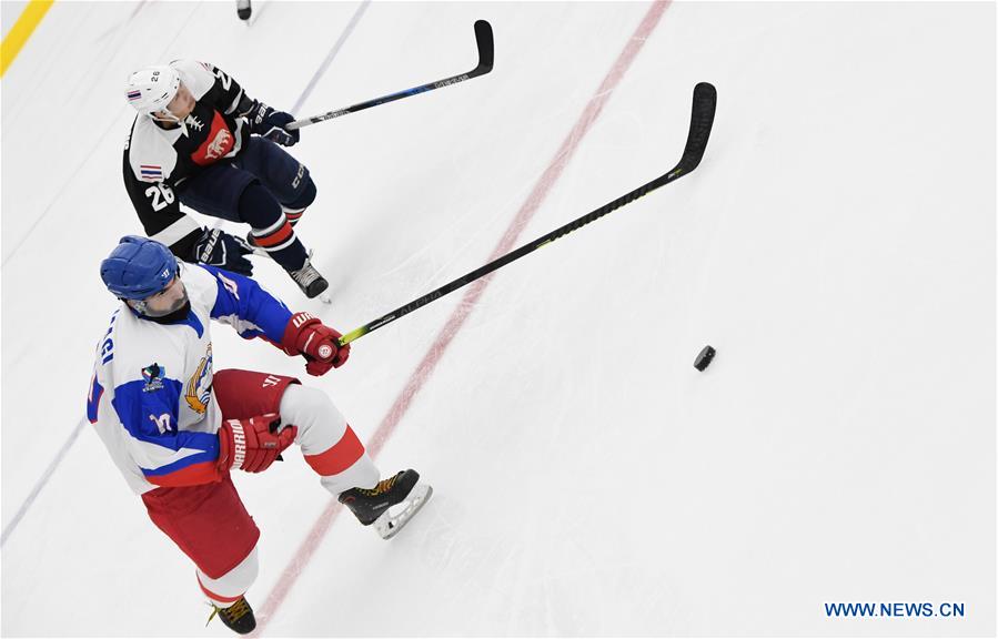 (SP)CHINA-SANYA-ICE HOCKEY-OLYMPIC QUALIFICATION-PRELIMINARY ROUND