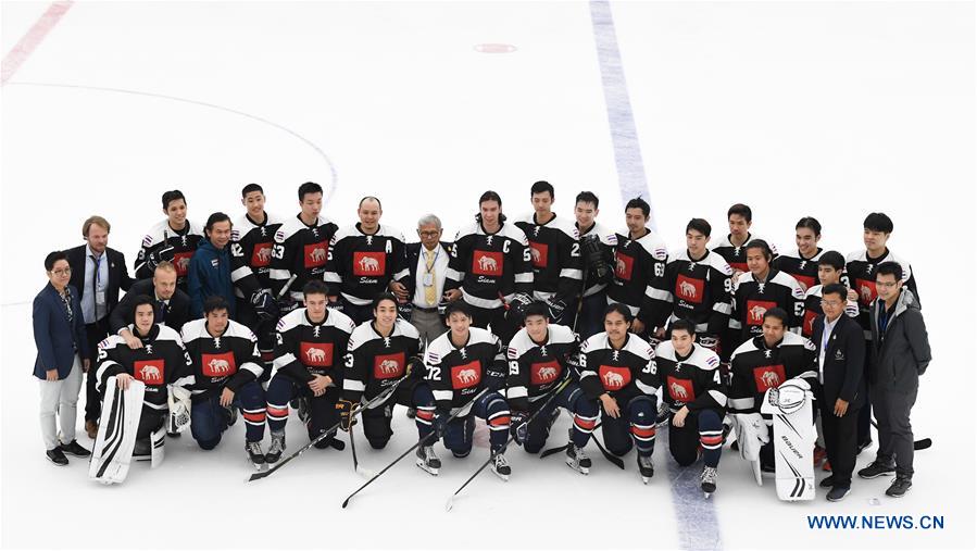 (SP)CHINA-SANYA-ICE HOCKEY-OLYMPIC QUALIFICATION-PRELIMINARY ROUND