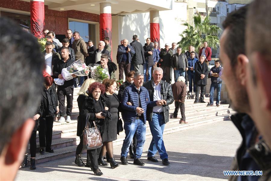 ALBANIA-EARTHQUAKE-FUNERAL