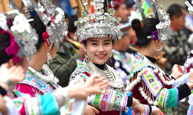 People of Miao ethnic group celebrate lusheng festival