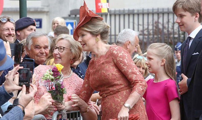 Belgian National Day celebrated in Brussels, Belgium