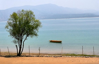 Scenery of three gorges of Yellow River in NW China's Gansu