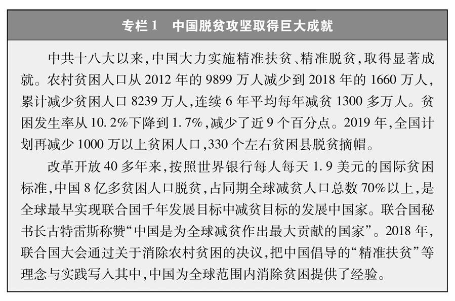 （圖表）[新時(shí)代的中國(guó)與世界白皮書(shū)]專欄1 中國(guó)脫貧攻堅(jiān)取得巨大成就