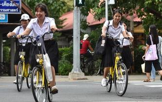 中國共享單車進(jìn)入泰國大學(xué)校園