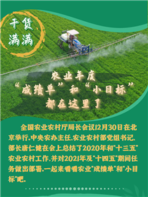 干貨滿滿！農(nóng)業(yè)年度“成績單”和“小目標(biāo)”都在這里了