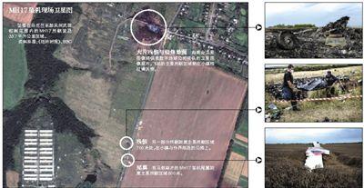 馬航MH17客機(jī)殘骸照片顯示，其機(jī)身上有許多細(xì)小孔洞。多名專家分析稱，這些孔洞或是飛機(jī)被導(dǎo)彈爆炸后飛散的彈片擊中所致。